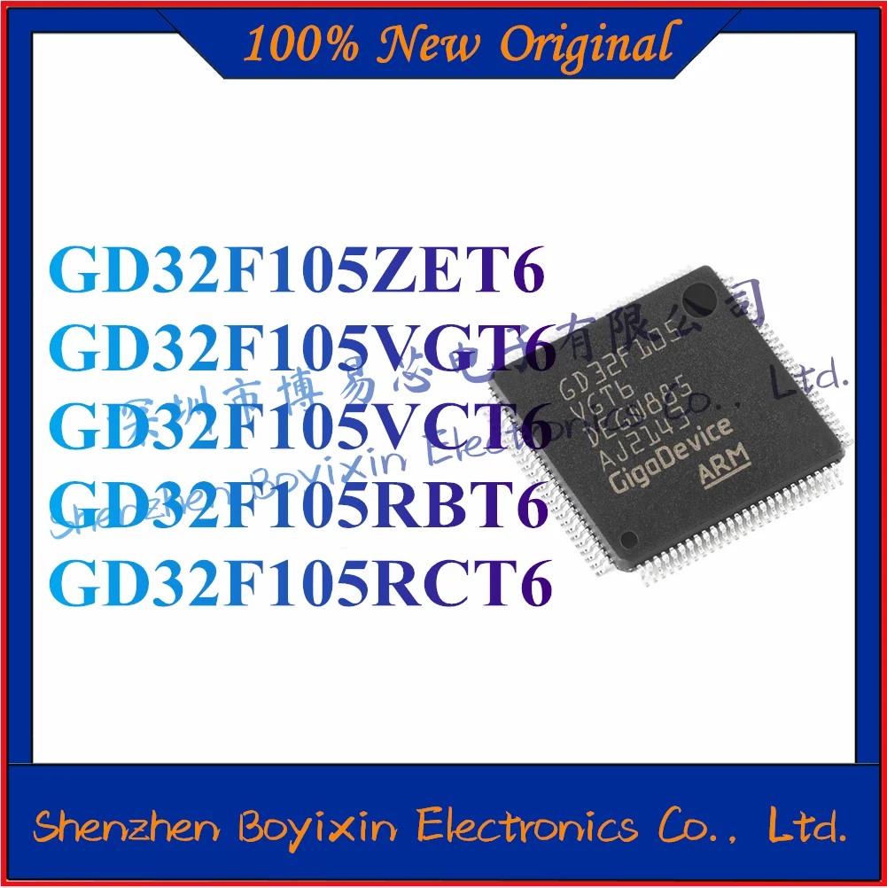 Микроконтроллер GD32F105ZET6 GD32F105RCT6 GD32F105RBT6 GD32F105VCT6 GD32F105VGT6 ARM Cortex-M3 108 МГц микроконтроллер (MCU/MPU/SOC) IC Chip оригинальный микроконтроллер gd32f105rbt6 lqfp 64 arm 32 bit микроконтроллер mcu chip