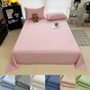 New Ins Style Home Washed Cotton Single Bed Sheet Soft Flat Sheet Solid Color Skin-friendly Bed Sheets Sábanas Para Cama