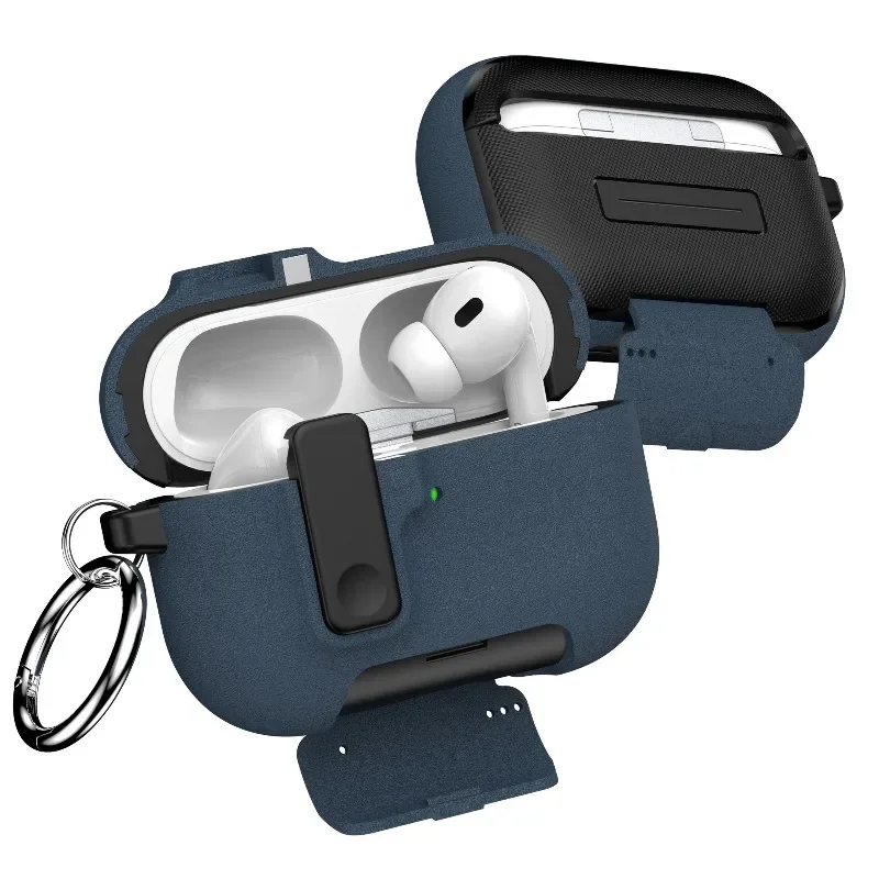 Luxury Shockproof Protective Earphone Case with Hook Bracket