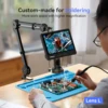 TOMLOV DM602 Flex Digital Soldering Microscope 2000X 10.1" HDMI Microscopes 3 Lens Coin Microscopio Ring Light For Repairing 4