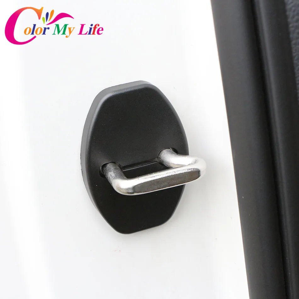 Car Interior Accessories Car Door Lock Cover Car Exterior Accessories Car Door Cover ABS Car Door Lock Protective Cover Case for Seat Leon Ibiza Altea Alhambra Accessories 4 Pcs/Set