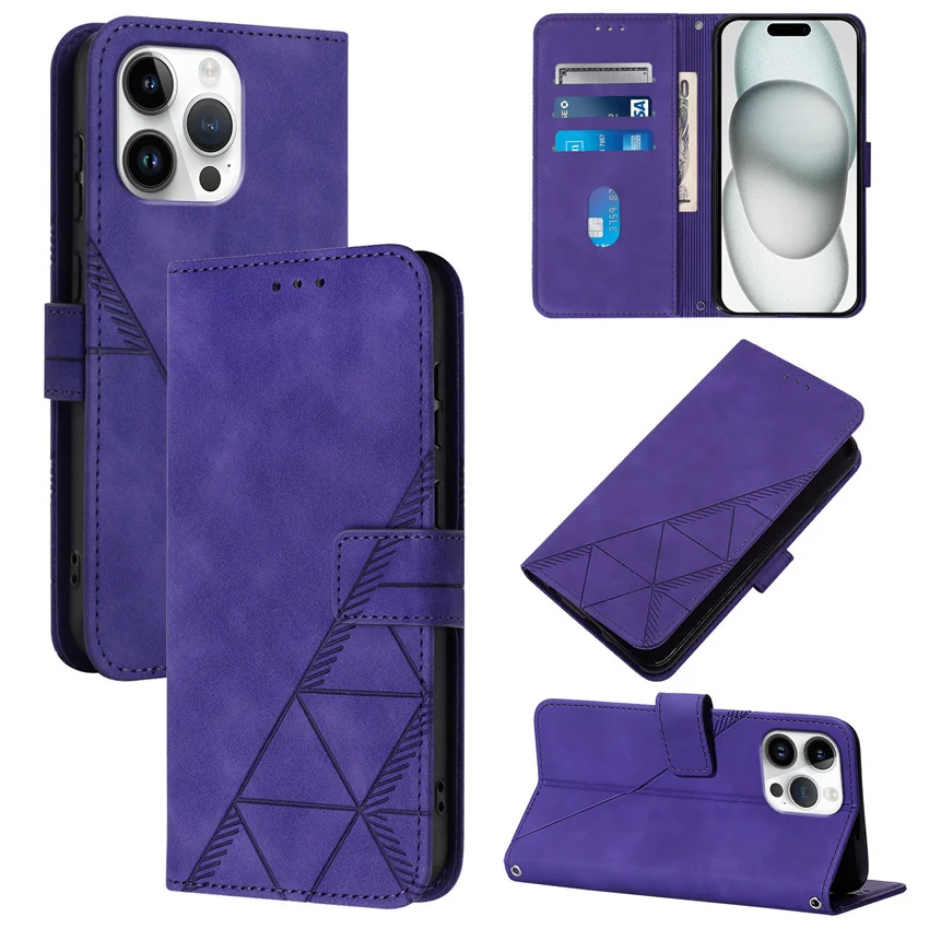 Luxurious Leather Flip Wallet Phone Case with Card Holder