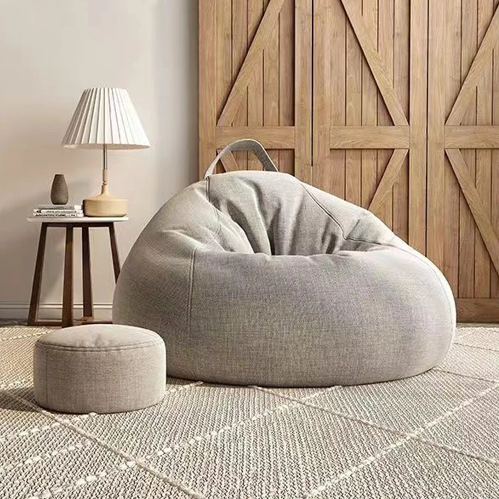

Bean Bag Sofa Living Room Bedroom Cotton And Linen Lazy Chair Soft Footstool Eps High-Filled Small Pier