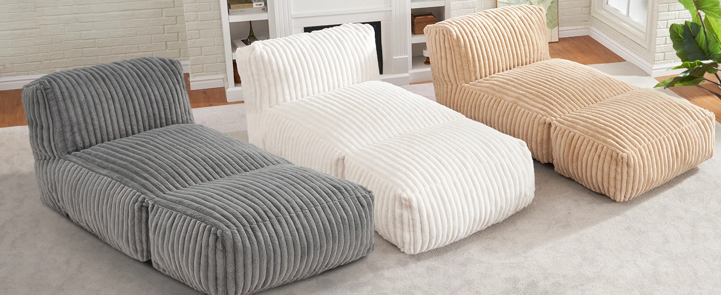 Three colors available for you to choose favorite Hobestluk bean bag chair