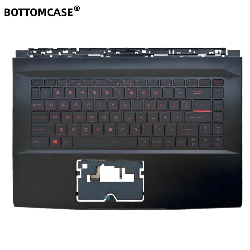 

BOTTOMCASE New US Laptop keyboard For MSI GF63 8RC 8RD MS-16R1 US keyboard with laptop Upper Case Palmrest Cover Red backlit