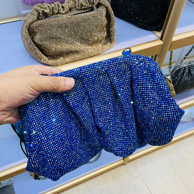 thumbnail image 1 of Bolsos de noche con clip para mujer, bolsos de diseñador de lujo, monedero, novedad de 2023, bolso de mano con diamantes de imitación brillantes para PC, bandolera, 1 of 5