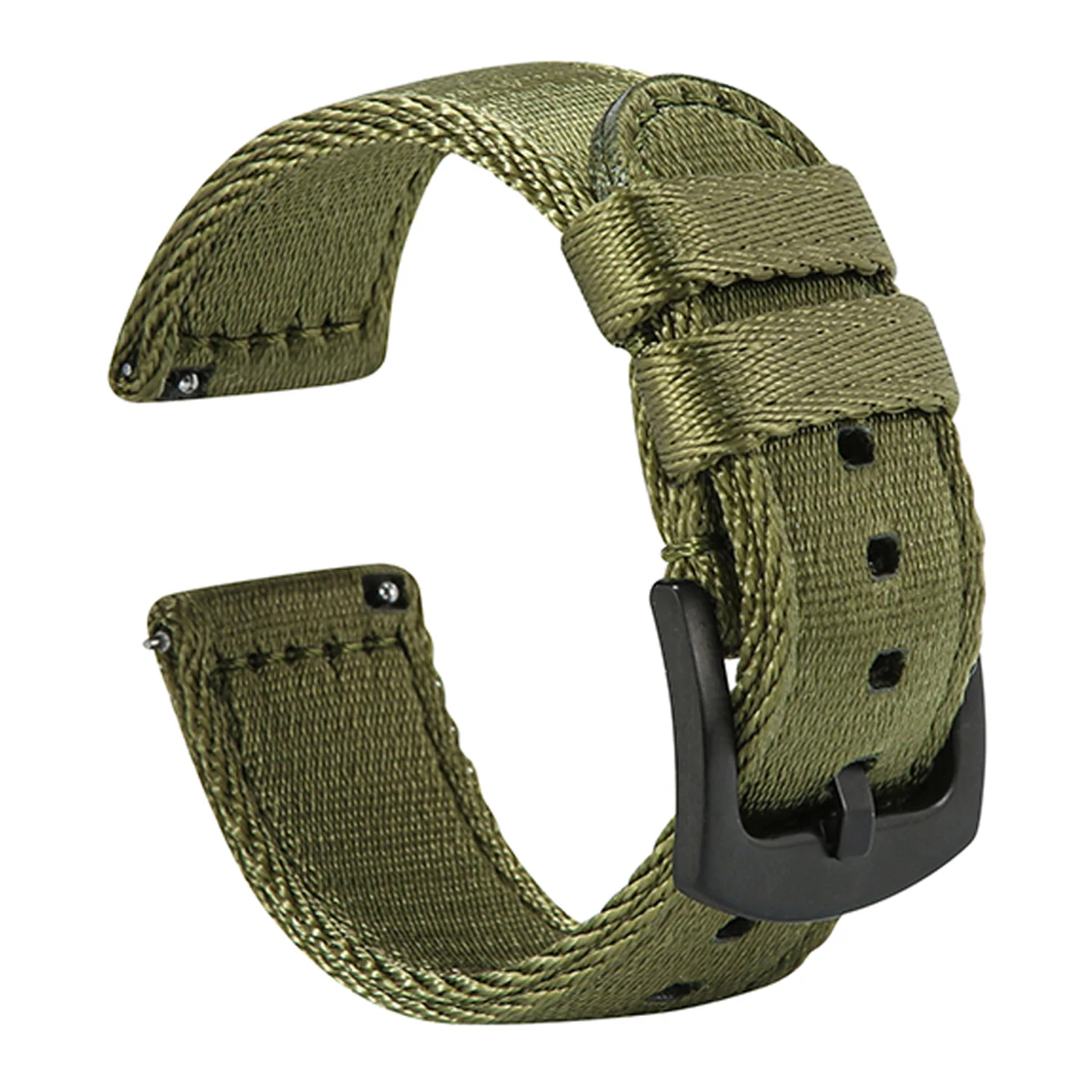 Premium Smooth Nylon Watch Strap - Woven Seatbelt Watchband with Quick Release