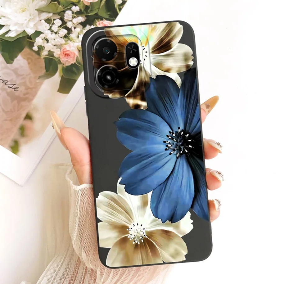 Fashion Daisy Flower Painted Soft Silicone Bumper Phone Case