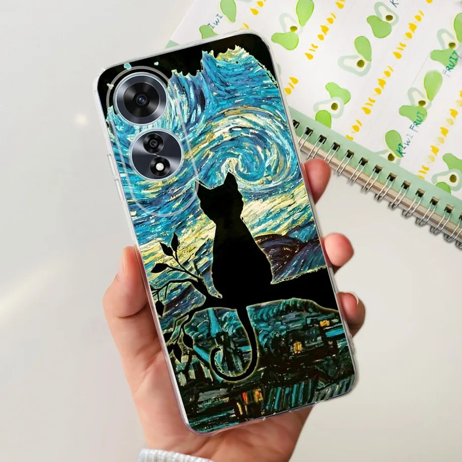 2024 New Stylish Flower Transparent Soft Silicone Slim Back Cover