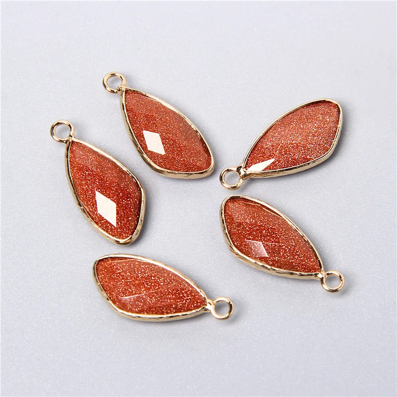 2pcs Natural Rose Clear Pink Quartz Labradorite Amethysts Stone Charm Pendant for Necklaces Earrings Jewelry Making Accessories