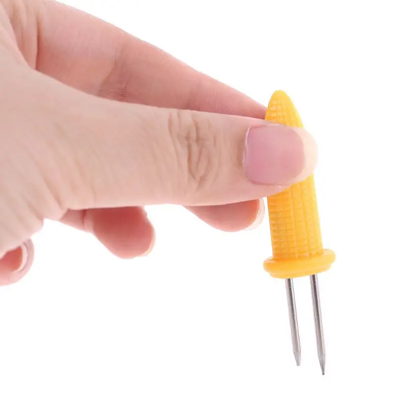 New Corn on the Cob Holders Set for Skewers BBQ Twin Prong Sweetcorn Holder Fork Kitchen Tool -10 pcs