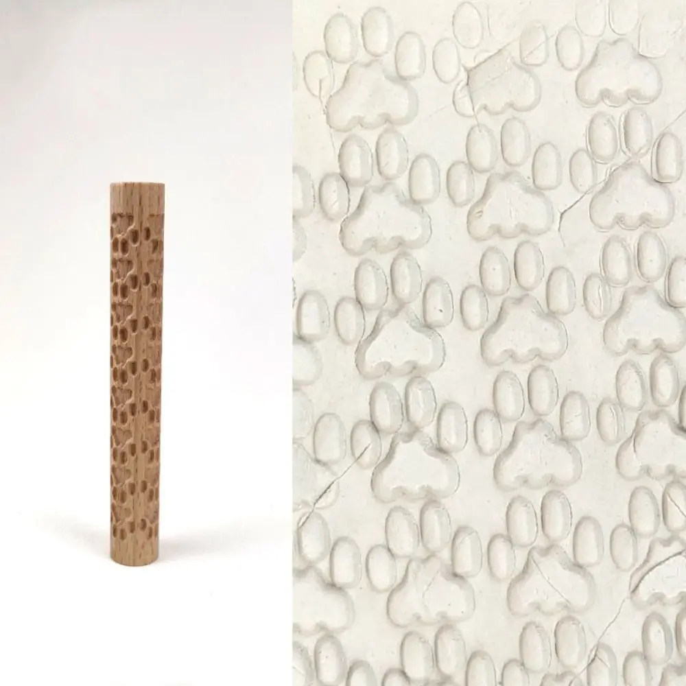 Description Picture 4 of itemCreative Wooden Pressure Roller 3D Pattern DIY Embossed Rolling Pin Non-Stick Durable Texture Roller for Clay Art Supplies