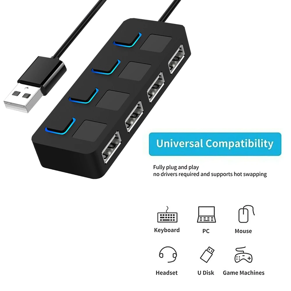 Ʈ PC Ƽ USB й, ǻ , USB Ȯ ϵ ũ, USB 2.0 , 4 Ʈ Ȯ  