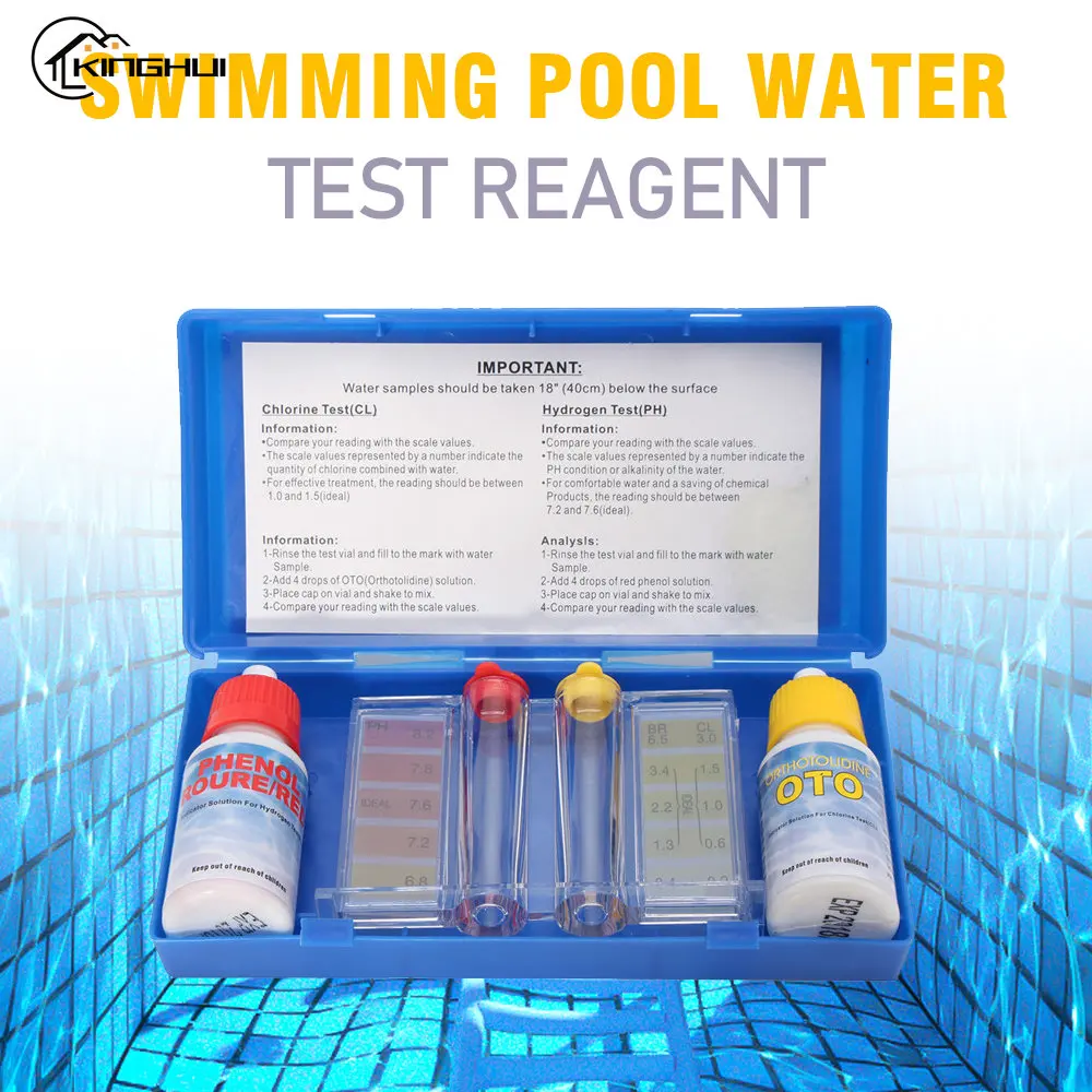 

PH Chlorine Water Test Kit Tester Hydrotool Testing Kit Swimming Pool Hydroponics Aquarium Accessories