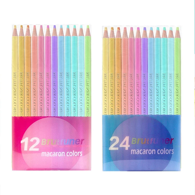 12/24Colors Set Makaron Color Pencils Sketching Wood Colored Pencils Painting For Student Artist Drawing Art Supplies color pencils
