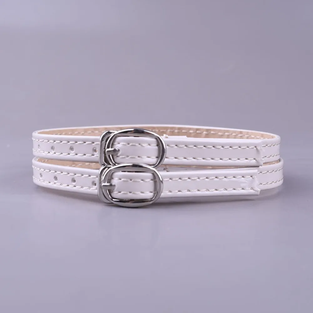 Premium PU Leather Adjustable Shoe Straps with Metal Buckle - Anti-Drop Heel Accessory