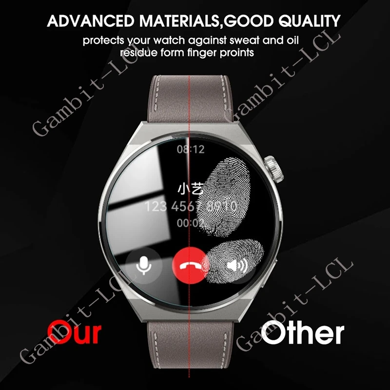 2-Pack 9H HD Tempered Glass Screen Protectors for Smartwatch - 1.46 Accessories Cover Film