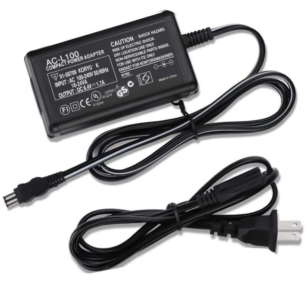 KUTOU AC Adapter Charger For Sony AC-L100 AC-L10 AC-L10A AC-L10B AC-L15 AC-L15A AC-L15B AC-L15C AC-L100B AC-L100C AC-L100D