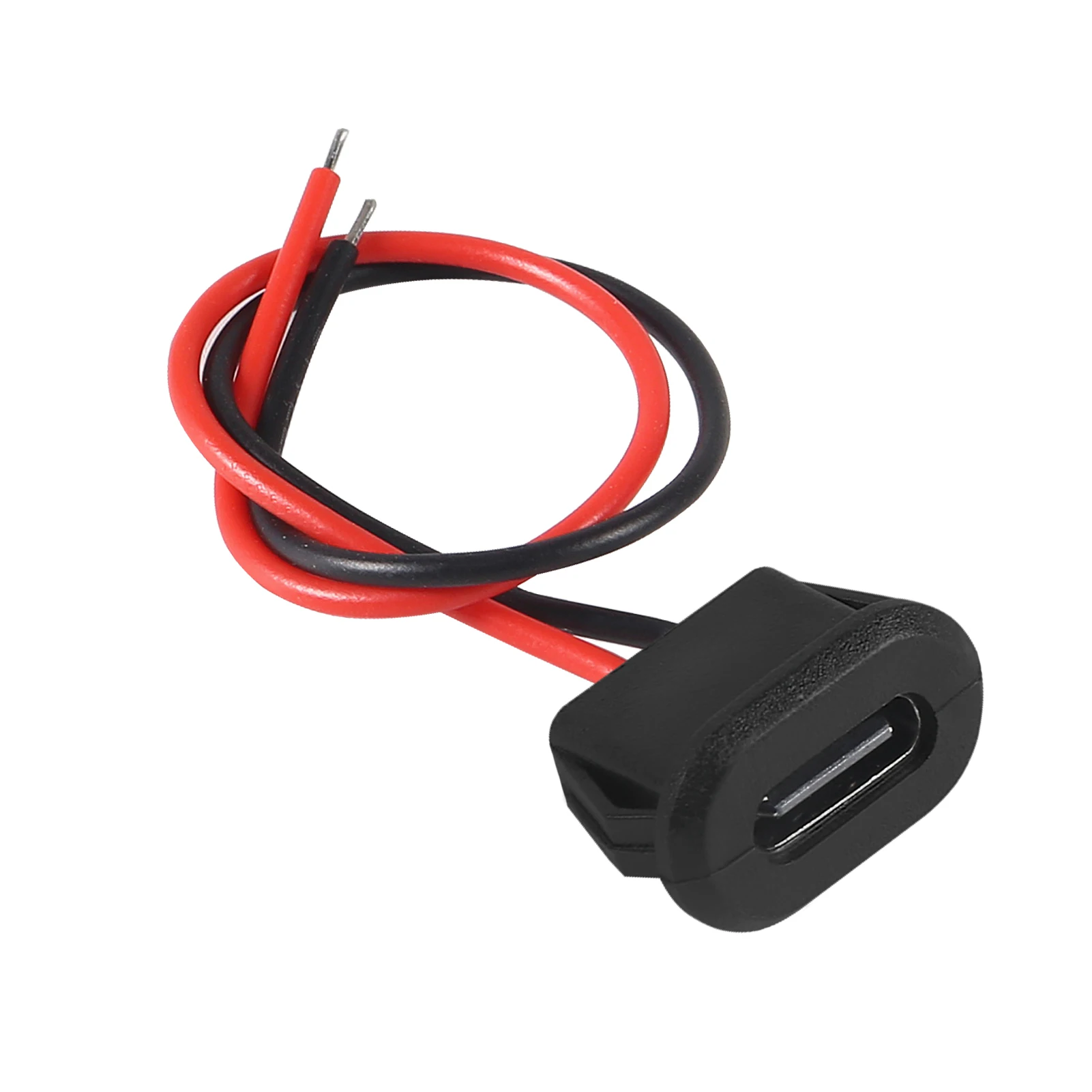 USB Type-C Waterproof USB Connector Direct compression female base Female Socket Charging Interface With Welding Wire 10PCS
