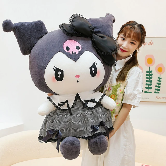 Sanrio Kuromi – peluche de grande taille, Kawaii, dessin animé, décoration  de maison, cadeau pour enfants et filles 