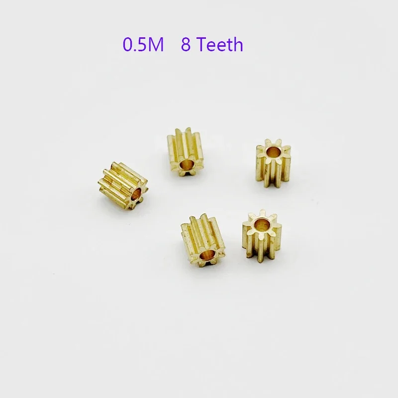 Modulus Motor Brass Gear 8/9/10/11/12/14/15/16 Teeth Metal Gear Fit 2mm 2.3mm 3mm 5mm Shaft for 130/380/555/775 motor 0.5M