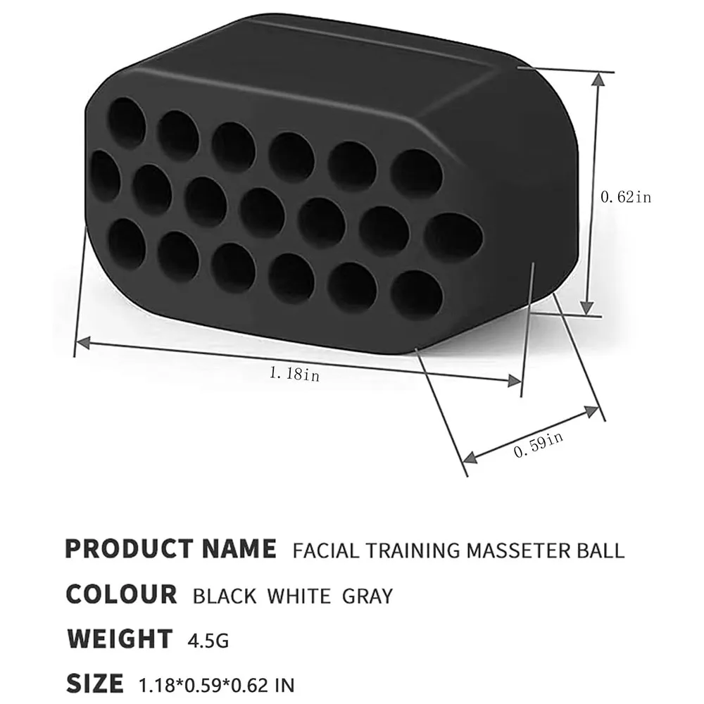 Jaw Exerciser for Men Women Facial Gym Fitness Ball Muscle Training Neck Face Slimming Mouth Jawliner