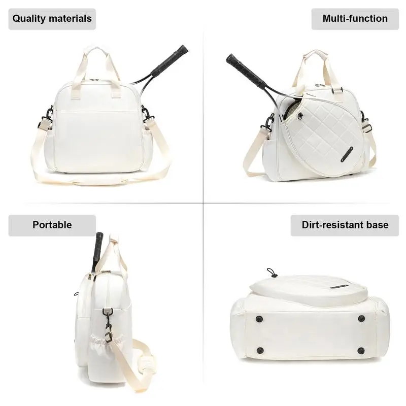 Womens Tennis Bag Large Capacity Badminton Bag Multifunctional Adult Tennis Bag With Adjustable Strap For Outdoor Fitness Travel 5