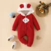 Winter Cute Baby Romper Hooded Cloud, Star, Moon Print Clothes Infant Boy Jumpsuits Newborn Girl Onesie Casual Outfits 5