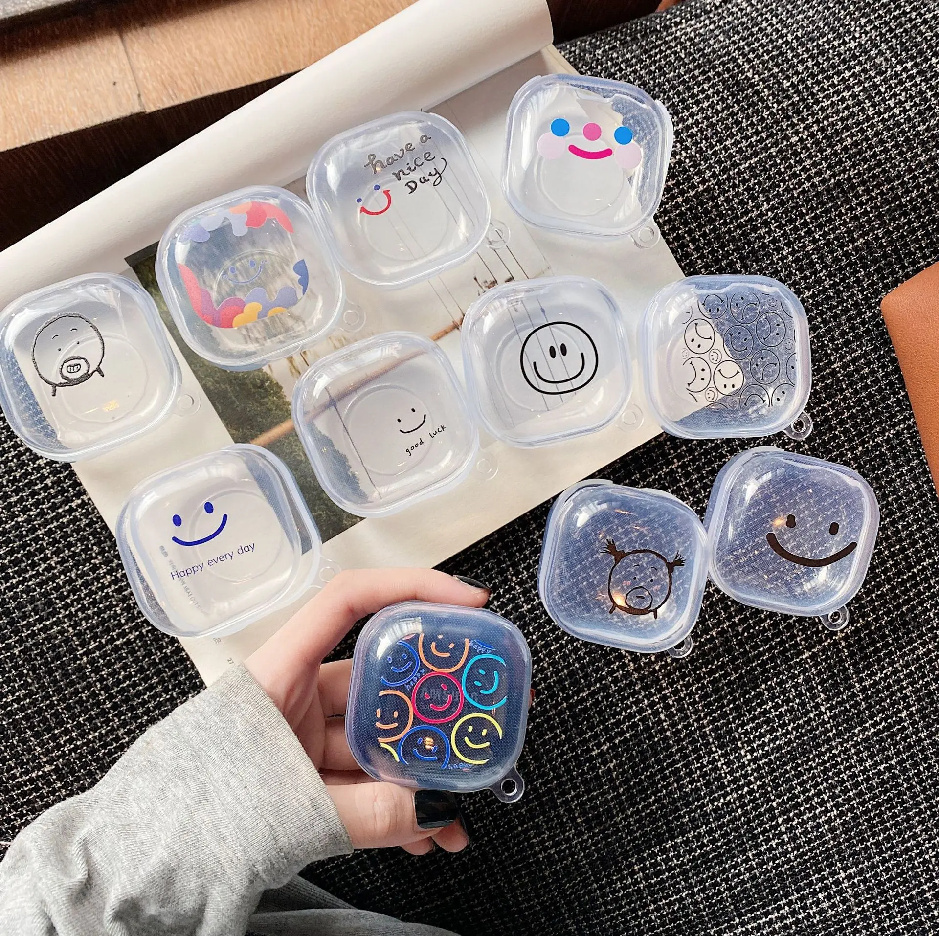 Custodia Trasparente Per Auricolari Cartoon Per Samsung Galaxy Buds Pro Custodia Protettiva In Tpu Morbido Carino Funda Per Galaxy Buds Live/Buds 2