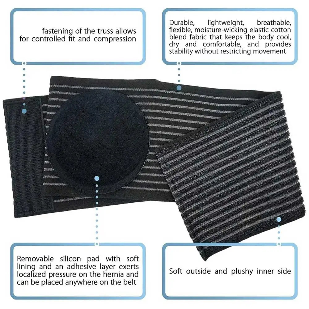 Premium Umbilical Hernia Belt Abdominal Binder with Hernia Support Pad  Navel Ventral Epigastric Incisional Belly Button Hernias 2