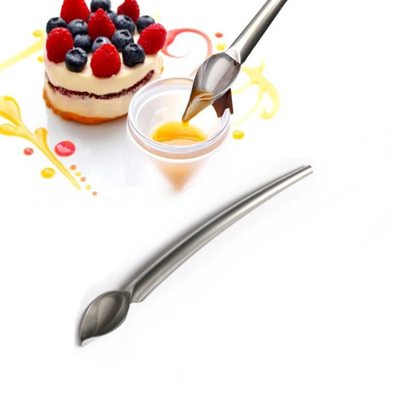 stainless steel Chocolate Cream Sauce Pencil Spoon Draw Tools Portable Coffee Spoon Kitchen Home