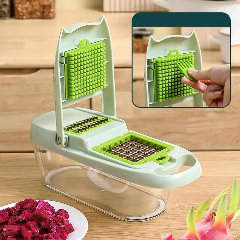 Vegetable Chopper Hand Guard Potato Grater With Storage Container Manual  Carrot Cutter Multi Function Fruit And Vegetable Slicer - AliExpress