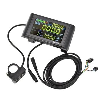 1 Set 5 Pin / 6 Pin E-bike Bicicletta elettrica E-Scooter Display LCD Schermo a colori Strumento intelligente Durevole e pratico