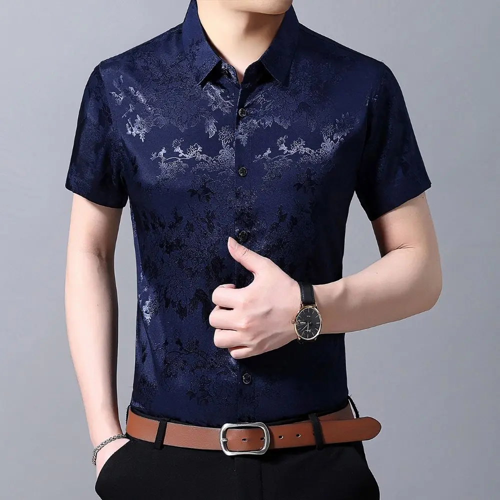 

COODRONY Chinese Style Printed Fashion POLO-Shirt 2023 Summer Men Clothing New Short Sleeve Low-Key Business Casual Tops W5586