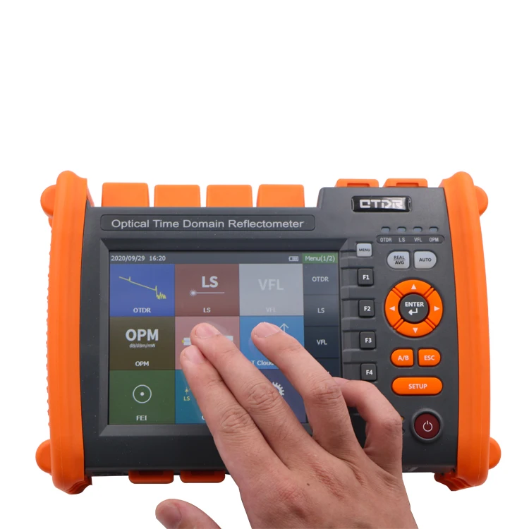 FCST080614 미니 OTDR 850nm 1300nm 1310nm SM MM 테스트 기기 FTTH 네트워크 유지보수용 파장 1550nm 커넥터 타입 SC FC
