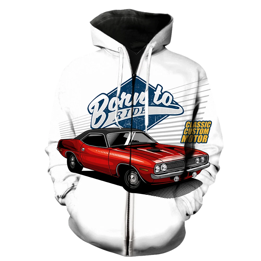 

Толстовка мужская с капюшоном, на молнии, с 3D-принтом