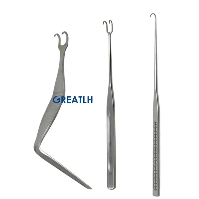 Nose Shaping Pull Hook Nasal Cavity Pull Hook Rhinoplasty Instrument Stainless Steel Plastic Tool GREATLH beauty plastic surgical tool