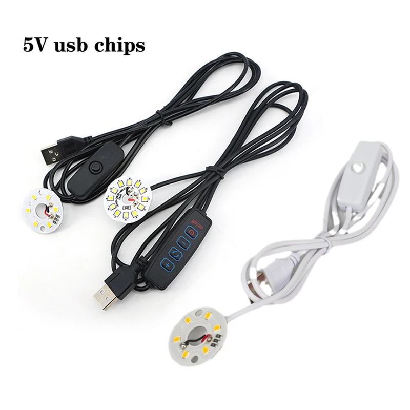 DC 5V 3W USB LED warm white Lights source chip dimmer Switch Reading Night Desk Book tablet reading Lamp power cable