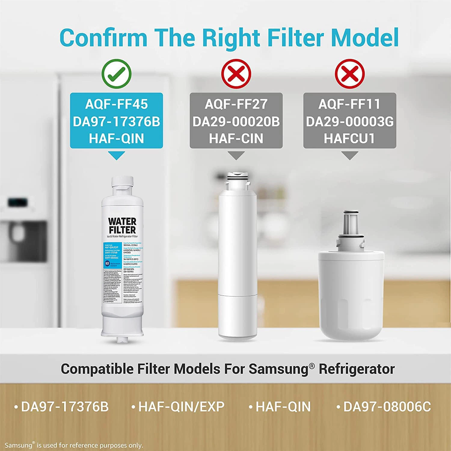 Genuine DA97-17376B Refrigerator Water Filter NSF Certified Brand HAF-QIN EXP DA97-08006C RF23M8070SG RF23M8070SR water filter refrigerator water filter