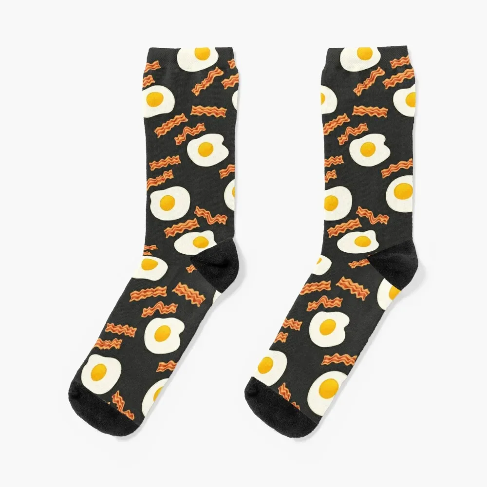 

egg and beacon Socks christmass gift cute golf Man Socks Women's