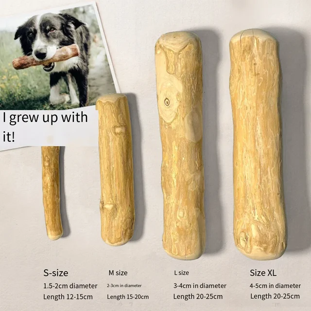 FZCSPEED Coffee Wooden Dog Chew Toy, Dog Wooden Chew Stick, for Tooth Pressure Relief, Pet Toys
