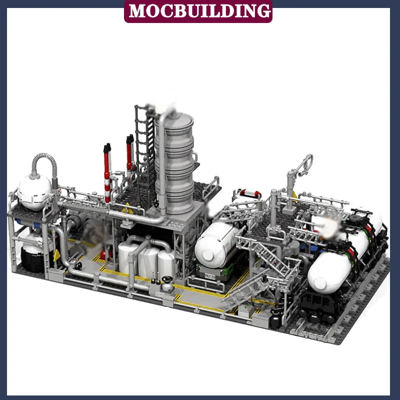 Costruzione urbana treno modello industriale assemblaggio di blocchi di costruzione impianto chimico camion veicolo di trasporto MOC Collection Toys