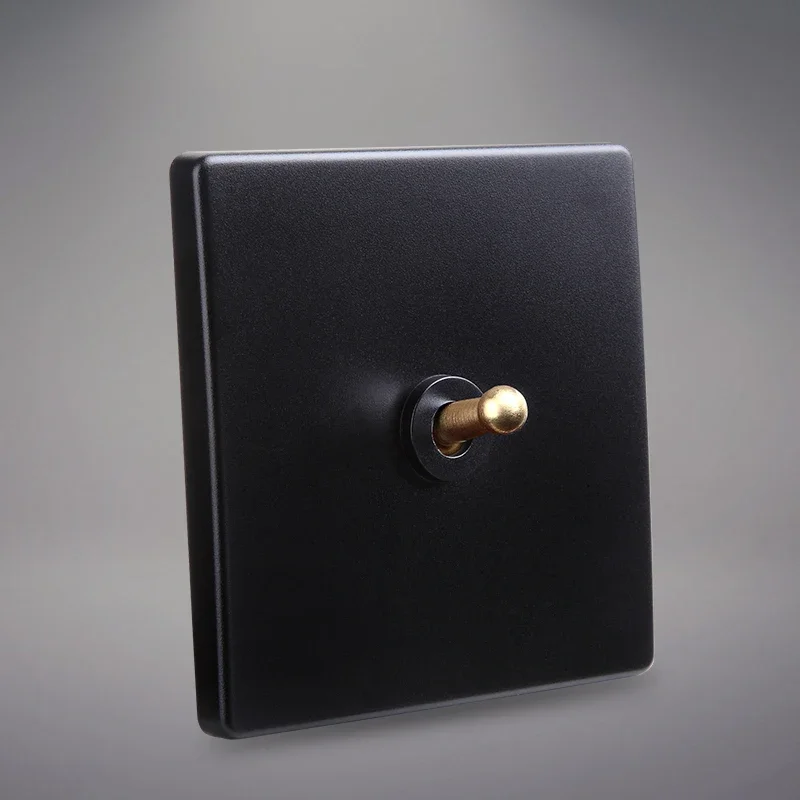 Retro-Switch-1-4-Gang-2-Way-Wall-Light-Brass-Lever-Toggle-Switch-Black ...