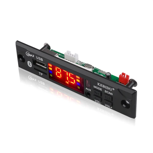 자동차 오디오 무선 블루투스 컬러 스크린, MP3 WAV WMA 디코더 보드, USB TF FM 라디오 모듈, MP3 플레이어, 리모컨 포함, 12V 3