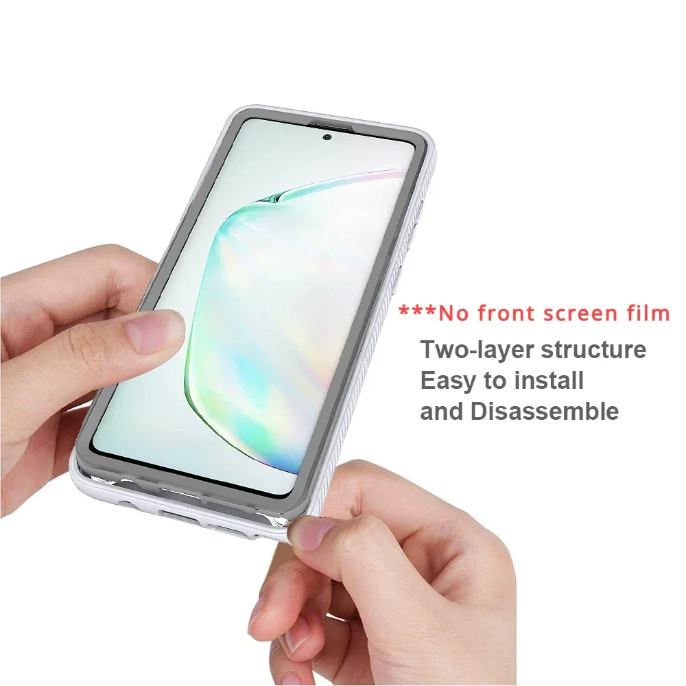 Dual-Layer Shockproof Clear Sky Case for Samsung Galaxy Note Series