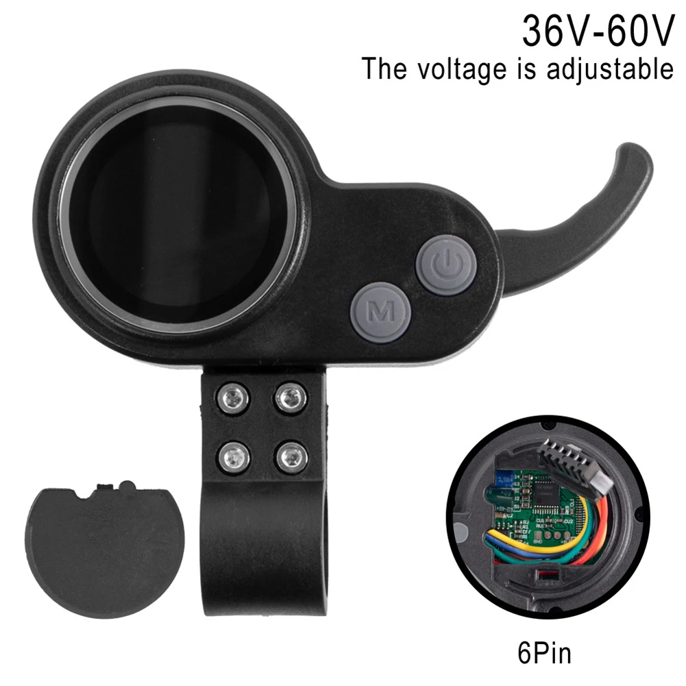 YOGH 電動内装変速機 ブラック 1pc Display 6 Pins 36V 48V 52V 60V LCD Display Throttle