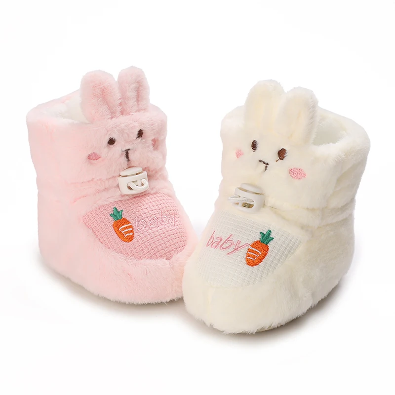 Winter Baby Shoes 0-18 Months Cute Girl Warm Cotton Shoes First Walker Fashion Snow Shoes Soft Sole Anti slip Walking Shoes 2
