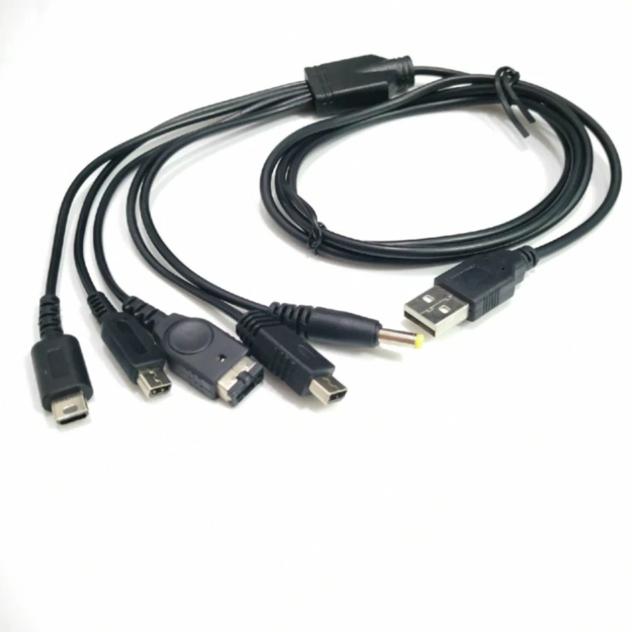 

USB-кабель зарядный 5 в 1, 100 шт., 1,2 м, для Nintendo DS Lite NDSL New 3DS XL LL GBA SP PSP Wii U