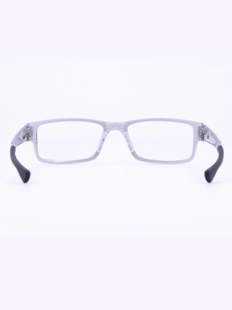 

For OX8046-0355 Myopia Square Glasses Frame Smoky Gray Send High Nose Pad Wide Face