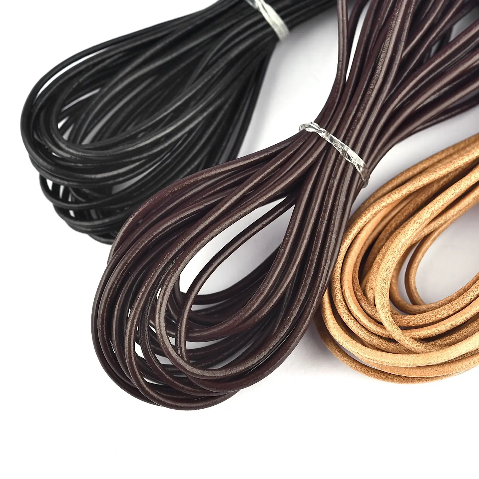 

5 Meters Braided Genuine Leather Cords 1/1.5/2/2.5/3mm Ox Warble Handcraft Braided Leather String Cord Jewelry Making Wholesale